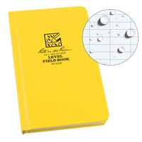 Bound Book, Hard Cover, Yellow, 160 Pages, 4-5/8" W x 7-1/4" L OQ543 | Rideout Tool & Machine Inc.