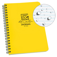 Side-Spiral Notebook, Soft Cover, Yellow, 64 Pages, 4-5/8" W x 7" L OQ545 | Rideout Tool & Machine Inc.