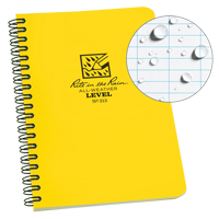 Side-Spiral Notebook, Soft Cover, Yellow, 64 Pages, 4-5/8" W x 7" L OQ546 | Rideout Tool & Machine Inc.