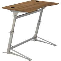 Verve™ Height Adjustable Stand-Up Desk, Stand-Alone Desk, 42" H x 47-1/4" W x 31-3/4" D, Walnut OQ705 | Rideout Tool & Machine Inc.