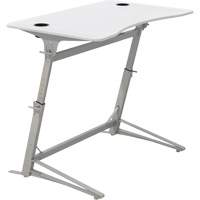 Verve™ Height Adjustable Stand-Up Desk, Stand-Alone Desk, 42" H x 47-1/4" W x 31-3/4" D, White OQ706 | Rideout Tool & Machine Inc.