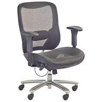 Economical Big & Tall Chair, Mesh, Black, 450 lbs. Capacity OQ712 | Rideout Tool & Machine Inc.