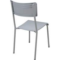 Ventura Stacking Chair, Polypropylene, 36" High, 300 lbs. Capacity, Grey OQ722 | Rideout Tool & Machine Inc.