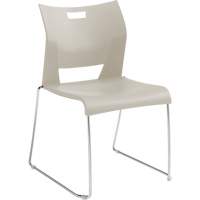 Duet™ Armless Training Chair, Plastic, 33-1/4" High, 350 lbs. Capacity, White OQ779 | Rideout Tool & Machine Inc.