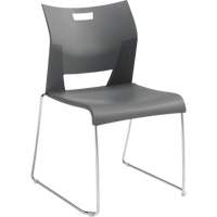 Duet™ Armless Training Chair, Plastic, 33-1/4" High, 350 lbs. Capacity, Grey OQ780 | Rideout Tool & Machine Inc.