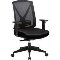 Activ™ Series Premium Synchro-Tilt Adjustable Chair, Fabric/Mesh, Black, 250 lbs. Capacity OQ962 | Rideout Tool & Machine Inc.