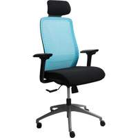 Era™ Series Adjustable Office Chair with Headrest, Fabric/Mesh, Blue, 250 lbs. Capacity OQ970 | Rideout Tool & Machine Inc.