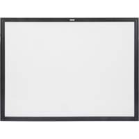 Tableau blanc à cadre MDF noir, Effacement à sec/Magnétique, 48" la x 36" h OR132 | Rideout Tool & Machine Inc.