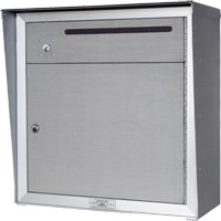Collection Box, Wall -Mounted, 12-3/4" x 16-3/8", 2 Doors, Aluminum OR351 | Rideout Tool & Machine Inc.