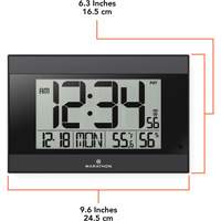Self-Setting Digital Wall Clock with Auto Backlight, Digital, Battery Operated, Black OR501 | Rideout Tool & Machine Inc.