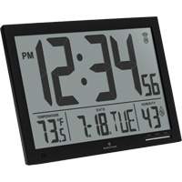 Slim Jumbo Self-Setting Wall Clock, Digital, Battery Operated, White OR503 | Rideout Tool & Machine Inc.