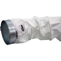 White 12" x 12' Distribution Ducting Kit, Adapter & Clamp Rideout Tool & Machine Inc.