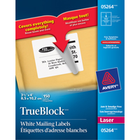 TrueBlock™ Laser Shipping Labels, 3-1/3" W x 4" L, White OT812 | Rideout Tool & Machine Inc.