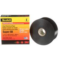 Ruban isolant en vinyle Super 88 Scotch, 38 mm (1-1/2") x 33 m (108'), Noir, 8,5 mils Rideout Tool & Machine Inc.