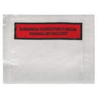 Packing List Envelope, 4-1/2" L x 5-1/2" W, Backloading Style PF878 | Rideout Tool & Machine Inc.