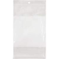 White Block Poly Bags, Reclosable, 8" x 5", 2 mils Rideout Tool & Machine Inc.