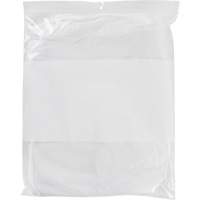 White Block Poly Bags, Reclosable, 15" x 12", 2 mils PF963 | Rideout Tool & Machine Inc.