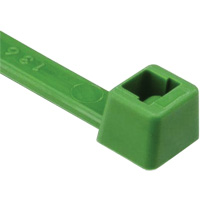 T Series Cable Ties, 8" Long, 50 lbs. Tensile Strength, Green PG627 | Rideout Tool & Machine Inc.