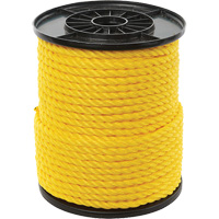 3/8" Yellow Twisted 3-Strand Rope, Polypropylene, 250' Rideout Tool & Machine Inc.