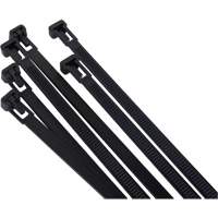 Re-Usable Cable Tie, 8" Long, 50 lbs. Tensile Strength, Black Rideout Tool & Machine Inc.
