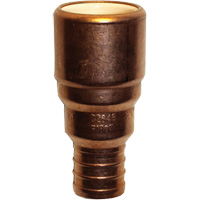 Pipe Adapter, Hub x Pex Barb, 1/2" Dia., Copper/CPVC Rideout Tool & Machine Inc.