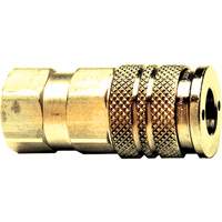 D&eacute;connexion rapide automatique &agrave; une main, Laiton, 1/4" x 3/8" Rideout Tool & Machine Inc.