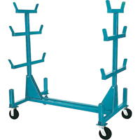 Mobile Pipe & Bar Racks, Steel, 34" W x 61" D x 58" H, 1000 lbs. Capacity Rideout Tool & Machine Inc.