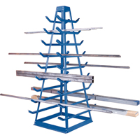 Bar Storage Racks - Horizontal Bar Racks, Horizontal, 9 Levels, 18" W x 40" D x 84" H, 1800 lbs. Cap. RB958 | Rideout Tool & Machine Inc.