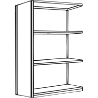 Interlok Shelving Unit, Steel, Boltless, 800 lbs. Capacity, 36" W x 88" H x 24" D Rideout Tool & Machine Inc.