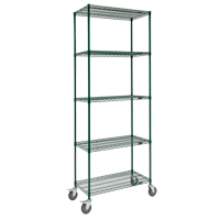 Wire Shelf Cart, Epoxy Finish, 36" x 92" x 24", 800 lbs. Capacity Rideout Tool & Machine Inc.