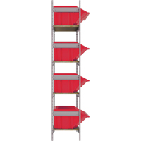 Wide Span Shelving with Jumbo Plastic Bins, Steel, Boltless, 800 lbs. Capacity, 66" W x 72" H x 18" D Rideout Tool & Machine Inc.