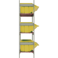 Wide Span Shelving with Jumbo Plastic Bins, Steel, Boltless, Starter, 66" W x 60" H x 18" D Rideout Tool & Machine Inc.