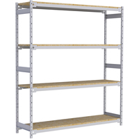 Wide Span Record Storage Shelving, Steel, 4 Shelves, 72" W x 18" D x 84" H Rideout Tool & Machine Inc.