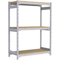 Wide Span Record Storage Shelving, Steel, 3 Shelves, 42" W x 18" D x 60" H Rideout Tool & Machine Inc.