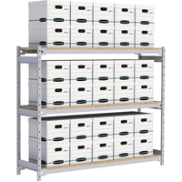 Wide Span Record Storage Shelving, Steel, 3 Shelves, 72" W x 18" D x 60" H Rideout Tool & Machine Inc.