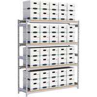 Wide Span Record Storage Shelving, Steel, 4 Shelves, 72" W x 18" D x 84" H Rideout Tool & Machine Inc.