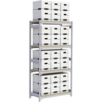 Wide Span Record Storage Shelving, Steel, 4 Shelves, 42" W x 18" D x 84" H Rideout Tool & Machine Inc.