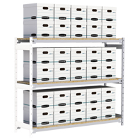 Wide Span Record Storage Shelving, Steel, 3 Shelves, 72" W x 18" D x 60" H, Add-On Kit Rideout Tool & Machine Inc.