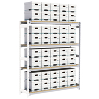 Wide Span Record Storage Shelving, Steel, 4 Shelves, 72" W x 18" D x 84" H, Add-On Kit Rideout Tool & Machine Inc.