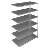 Shelving Unit, Galvanized Steel, Slotted Angle, 275 lbs. Capacity, 48" W x 72" H x 24" D Rideout Tool & Machine Inc.