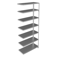 Shelving Unit, Galvanized Steel, Slotted Angle, 400 lbs. Capacity, 36" W x 84" H x 15" D Rideout Tool & Machine Inc.