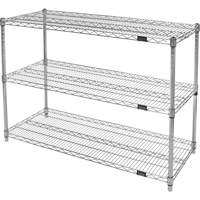 Heavy-Duty Chromate Wire Shelving, 3 Tiers, 36" W x 33" H x 24" D Rideout Tool & Machine Inc.