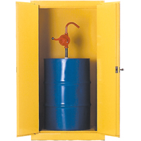 Drum Safety Cabinets, 55 US gal. Cap., Yellow SA069 | Rideout Tool & Machine Inc.