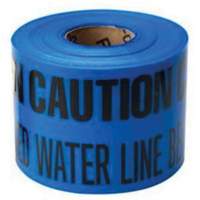 "Buried Water Line" Identoline&reg; Underground Warning Tape, 6" W x 1000' L, Black on Blue Rideout Tool & Machine Inc.