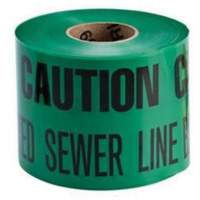 "Buried Sewer Line" Identoline&reg; Underground Warning Tape, 6" W x 1000' L, Black on Green Rideout Tool & Machine Inc.
