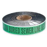"Sewer Line" Identoline&reg; Underground Warning Tape, 2" W x 1000' L, Black on Green Rideout Tool & Machine Inc.
