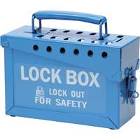 Portable Metal Lock Box, Blue SAC281 | Rideout Tool & Machine Inc.