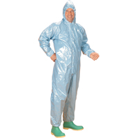 0.5 Mil CRFR Hooded Coveralls, Medium, Blue, FR Treated Fabric Rideout Tool & Machine Inc.