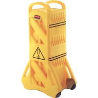 Portable Mobile Barriers, 13' L, Plastic, Yellow SAJ714 | Rideout Tool & Machine Inc.