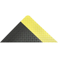 Saddle Trax™ Anti-Fatigue & Ergonomic Floor Mat, Diamond, 2' x 3' x 1", Black/Yellow, Vinyl SAJ910 | Rideout Tool & Machine Inc.
